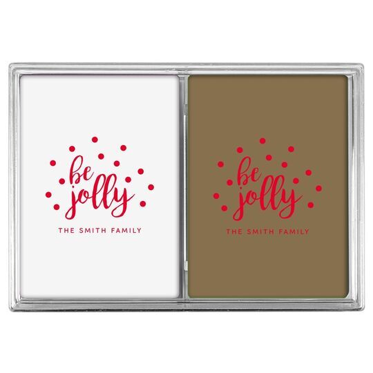 Confetti Dots Be Jolly Double Deck Playing Cards